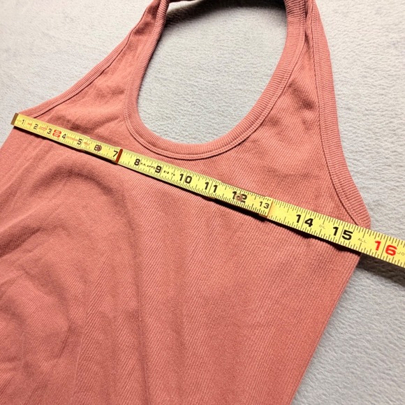 Pilcro Anthropologie Ribbed Halter Tank Top Terracotta Clay XL Boho - Picture 2 of 7